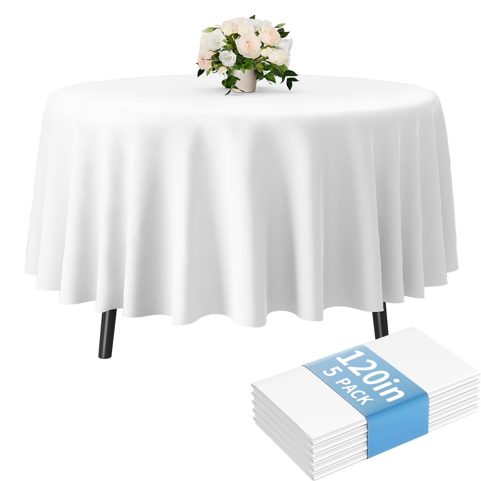 Fixwal Disposable Plastic Tablecloths (5 Pack)
