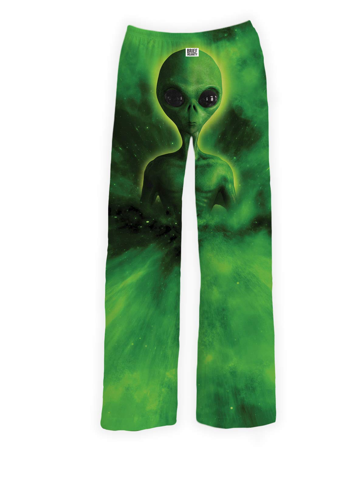 BRIEF INSANITY Alien Print Lounge Pants – Unisex Adult Sleep & Loungewear Bottoms (S-XXL)