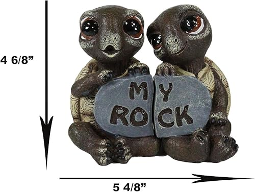 Miniatura 2 de Ebros - Juego de 2 figuras náuticas para parejas de tortugas amorosas, 5.5 pulgadas de ancho, románticas amantes de San Valentín, tortugas