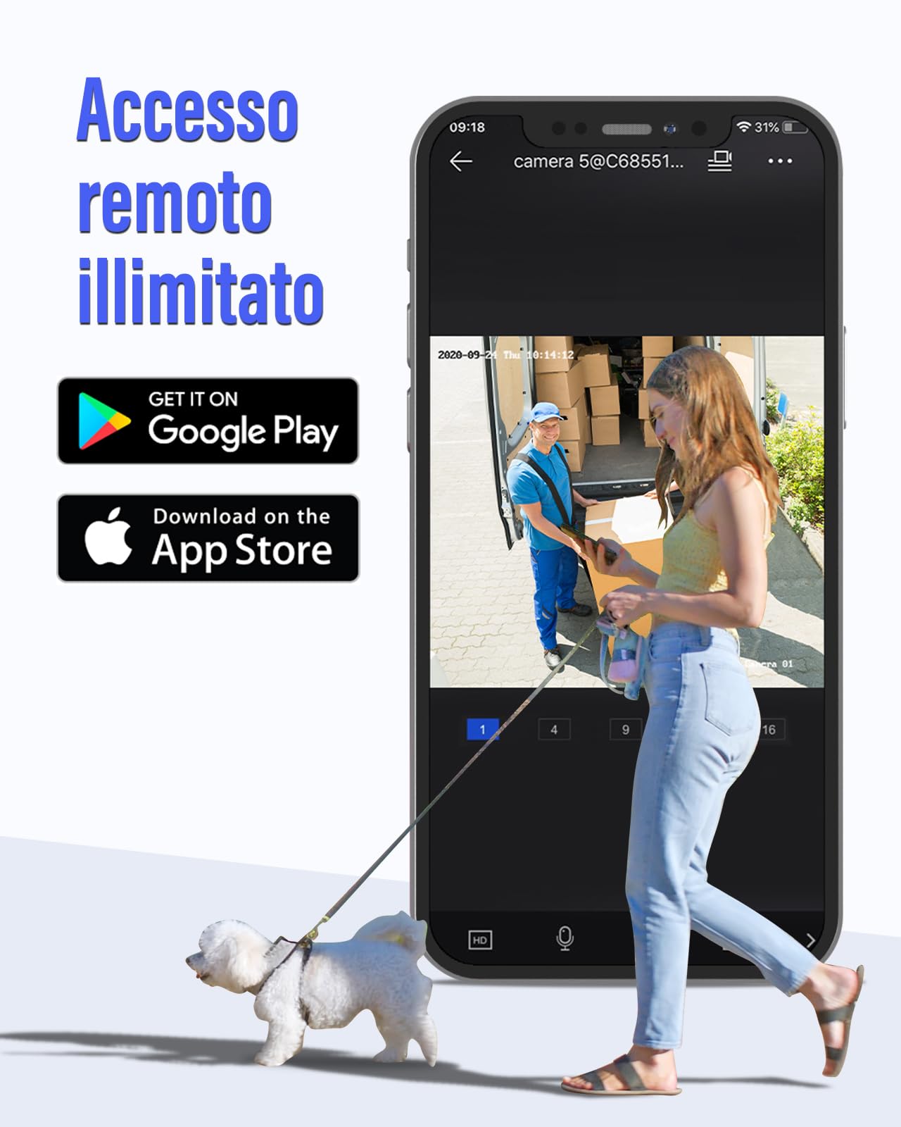 ANNKE TVI 3MP DVR Sorveglianza 3 MP 16 Canali Digital Video Recorder 3MP DVR Sorveglianza Videosorveglianza 5-in-1 TVI/CVI/AHD/CVBS/IP Email Allarme Cloud Storage H.264＋2TB HDD