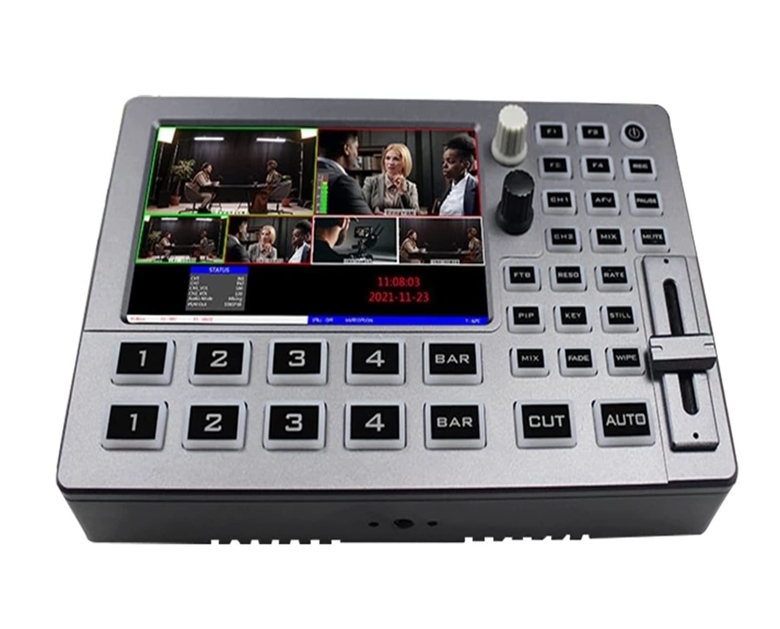 HDMI-Switch-Splitter, HDS8101 HDS8107 HDS8301 Video-Umschalter 5'' Full-HD-LCD-Display 4-Kanal-HDMI-Eingang Hochauflösende Reale Szenen Einfach einzurichten (Color : HDS8101, Size : R)