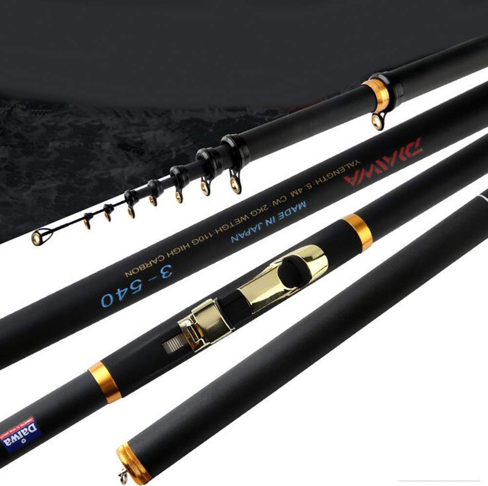 Zyy Carbon Positioning Fishing Rod 3.6/4.5/5.4/6.3 Meters Ultra-light And Super Hard Comfortable Handle For Sea Black White