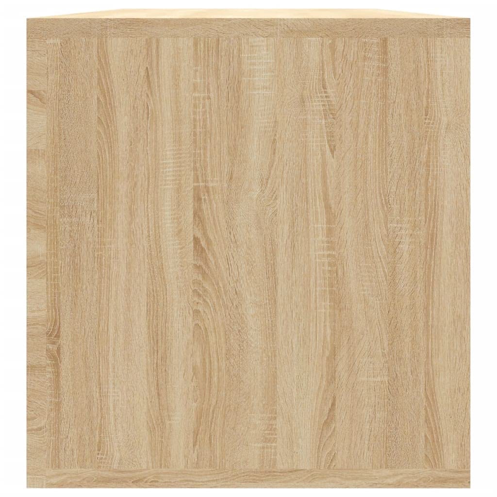 Home-Armadi & Storage,Armadi e rack di archiviazione multimediali,Scatola di immagazzinaggio in vinile Rovere Sonoma 71x34x36 cm Legno ingegnerizzato