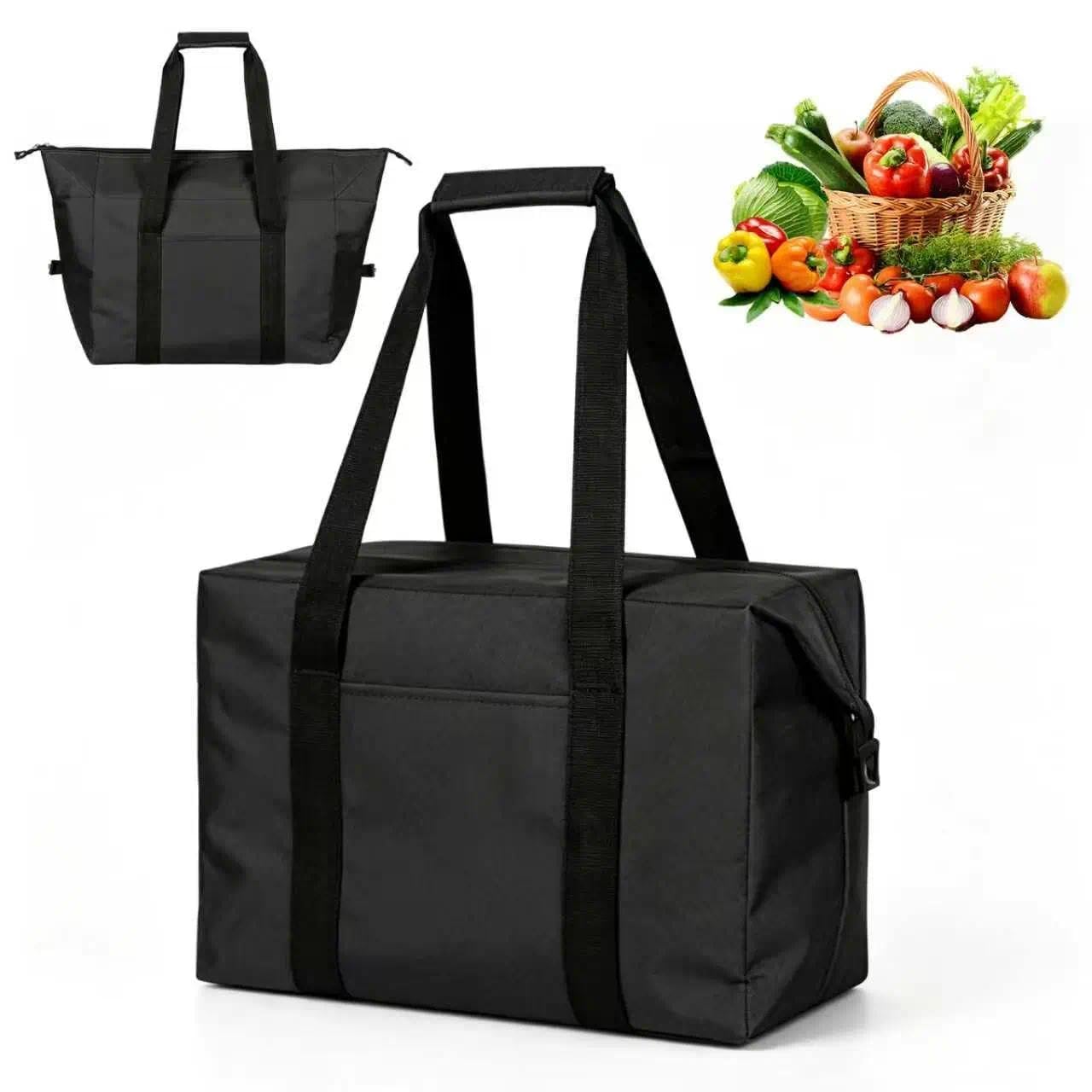 YIFKJYLF 20 L Foldable Insulated Cooler Bag, Portable Leakproof Thermal Insulated Bags, Large Capacity Thermal Lunch Bag for Grocery Camping Beach Work