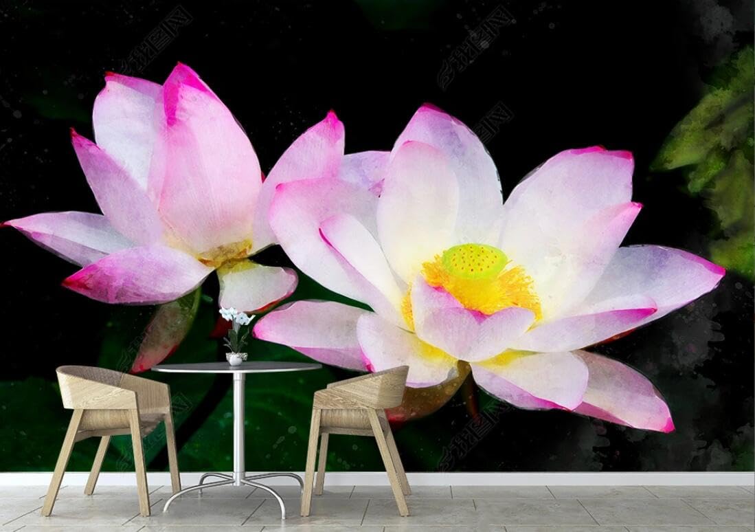 Tapisserie fleur aquarelle pour une decoration murale zen