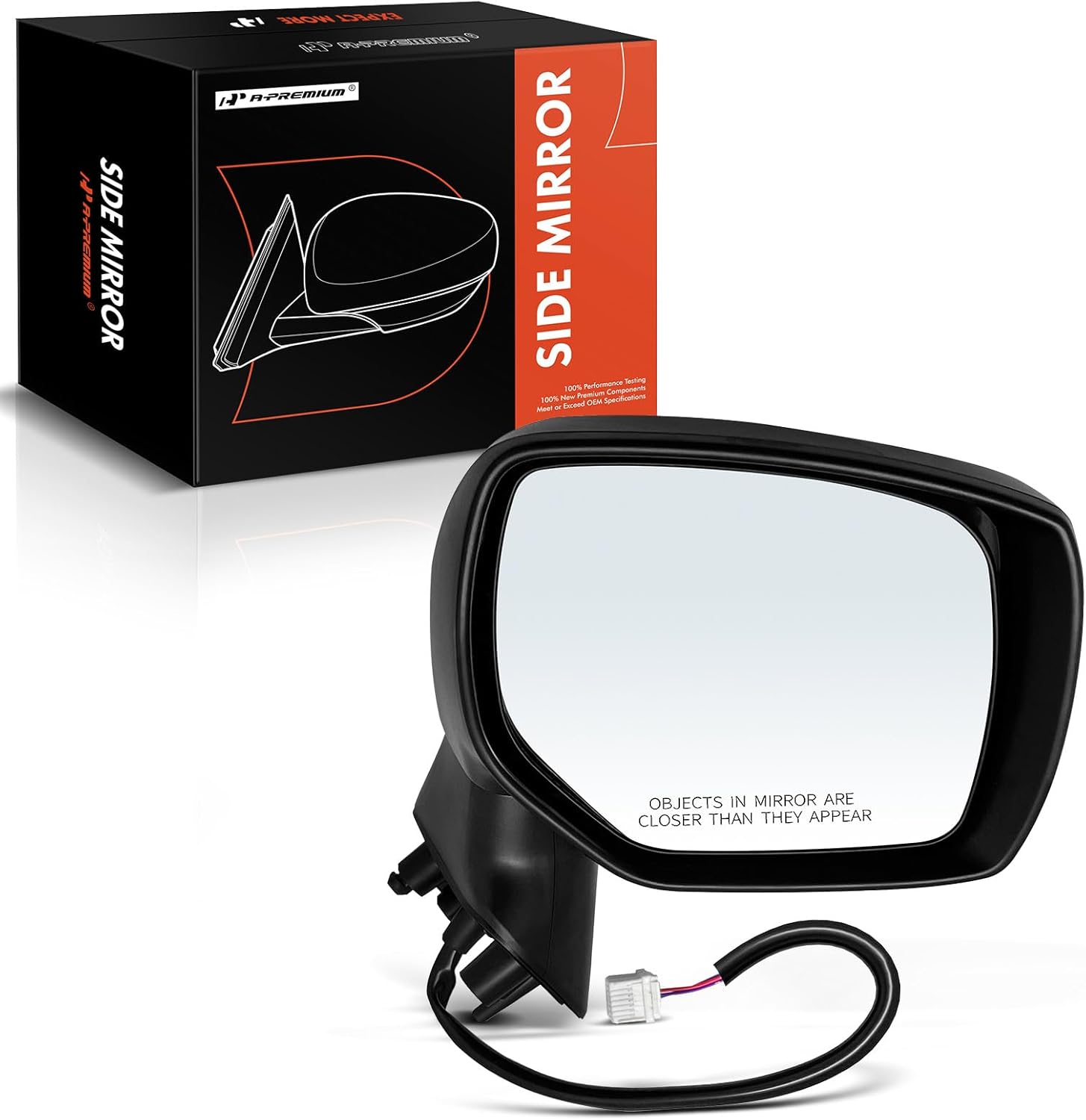 A-Premium Passenger Side Power Door Mirror - Compatible with Subaru Forester 2014 2015 2016 2017 2018 - Non-Heated Manual Folding Black Outside Rear View Mirror - Replace# 91036SG011