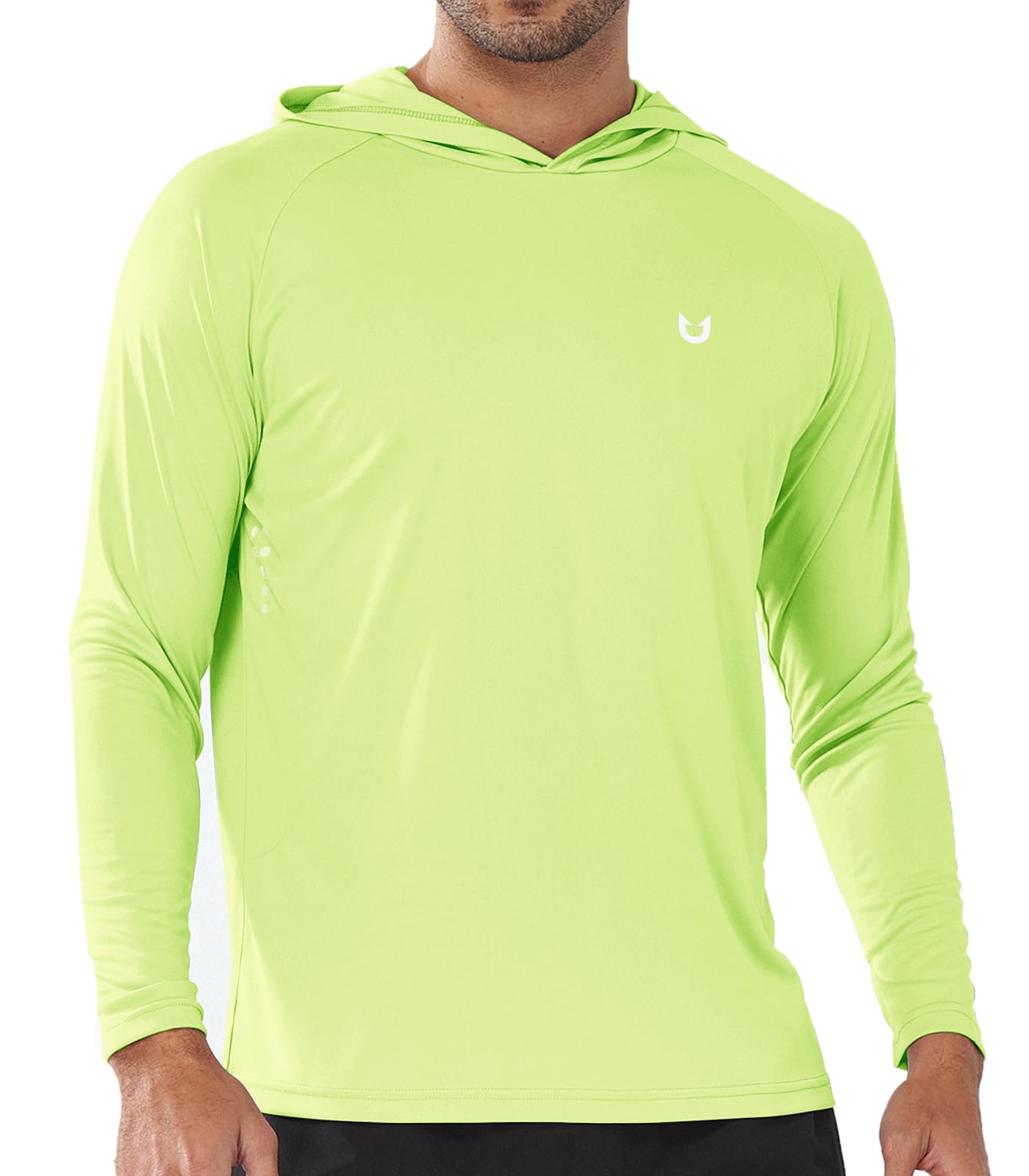 Lumeqa Men's UPF 50 Hoodie Shirts Long Sleeve Sun Protection Fishing Swim Lightweight UV SPF Running Rash Guard Quick Dry Shirt Sky Blue Xxl - View #9