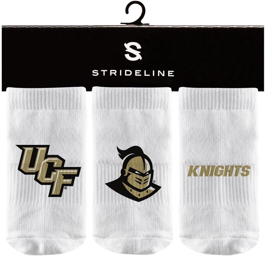 Strideline NCAA Infant Baby Socks-3 Pack-White