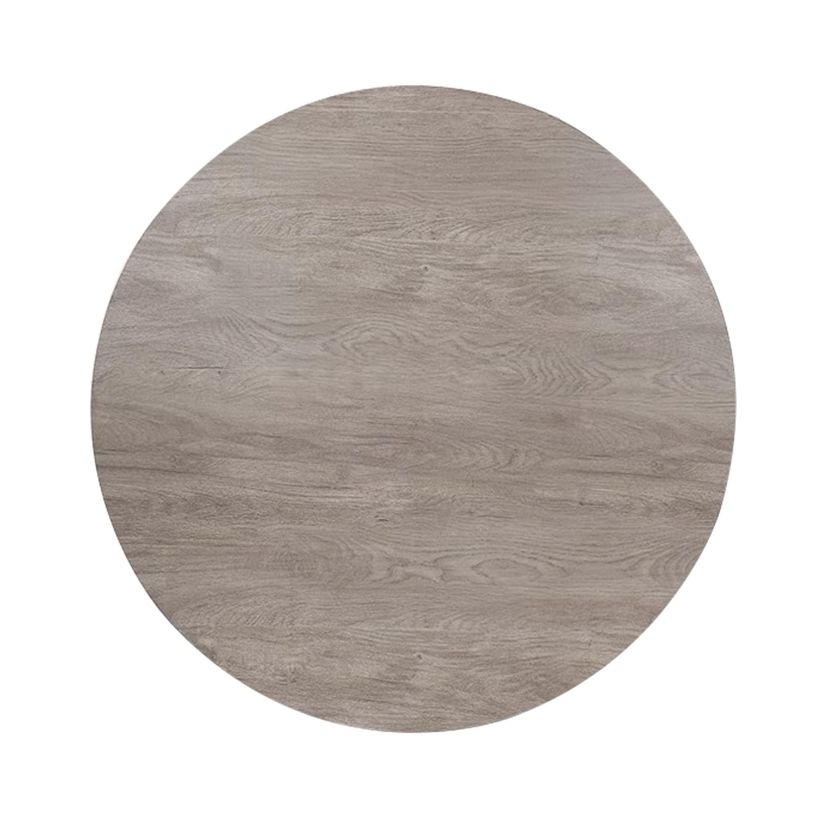 Okrągły zamiennik blatu Lazy Susan – drewniany panel 80 cm w wykończeniu z czarnego kamienia, idealny do stołów i blatów w jadalni 1 sztuka (szary dąb 100 cm)