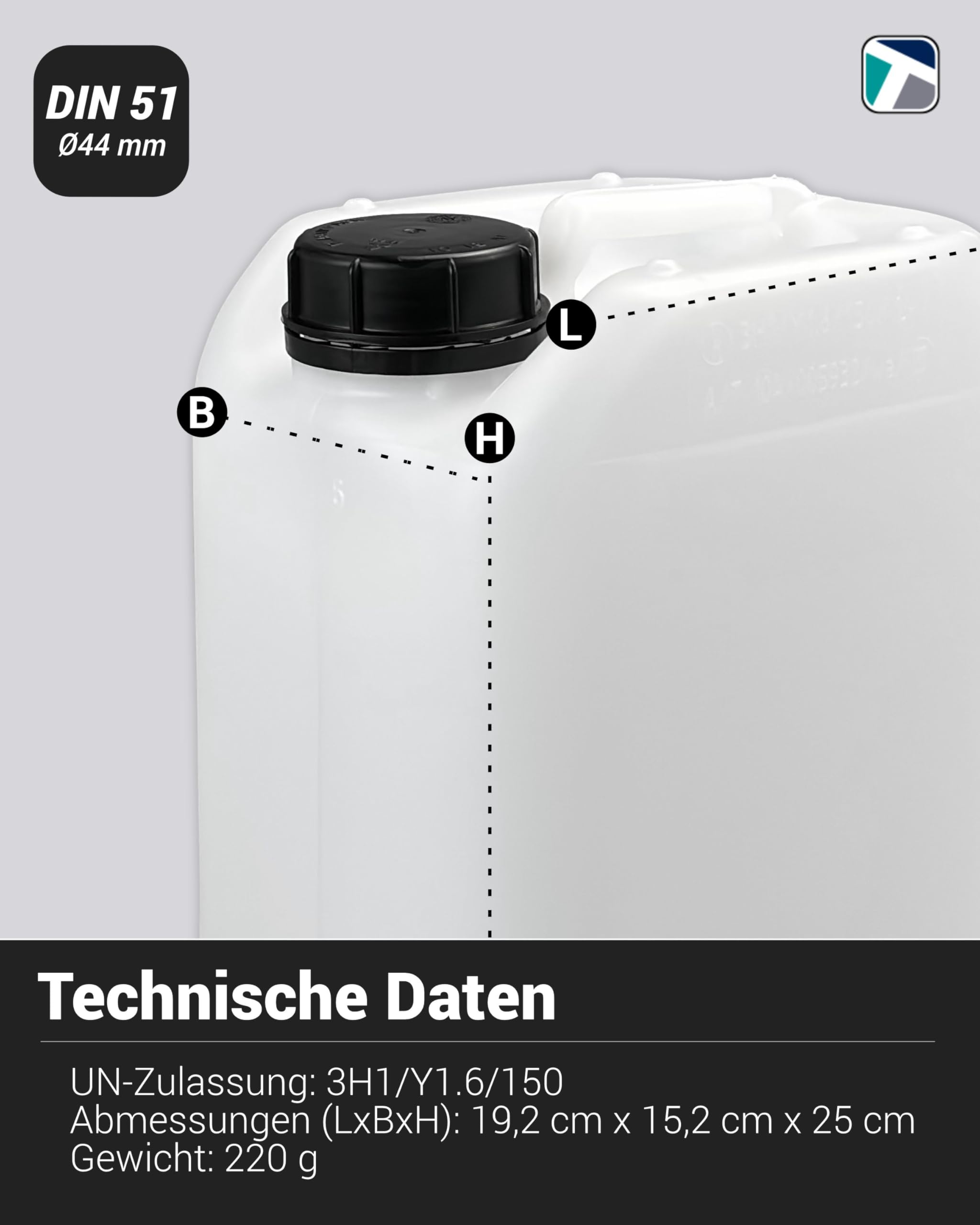 Trevendo Lot de 2 jerricans à eau de 5 litres - Convient à un usage alimentaire et sans BPA - Idéal pour l'approvisionnement en eau au camping - Avec robinet d'écoulement et bouchon à vis