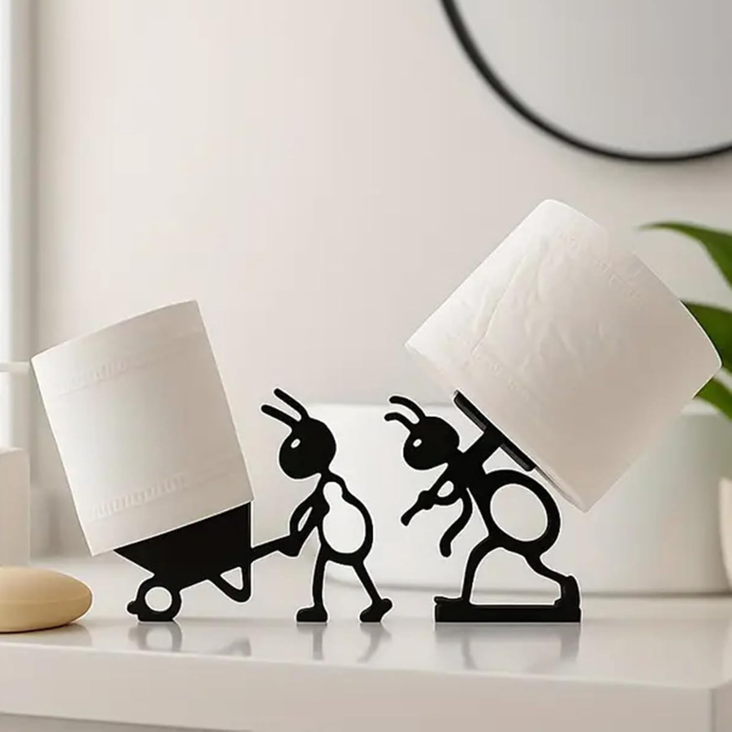Funny Ant Toilet Paper Holder – Unique Ant Design Bathroom Decor, Toilet Paper Roll Stand for Bathroom, Rustic, Modern or Farmhouse Style, Fun Gift for Home, Friends & Family