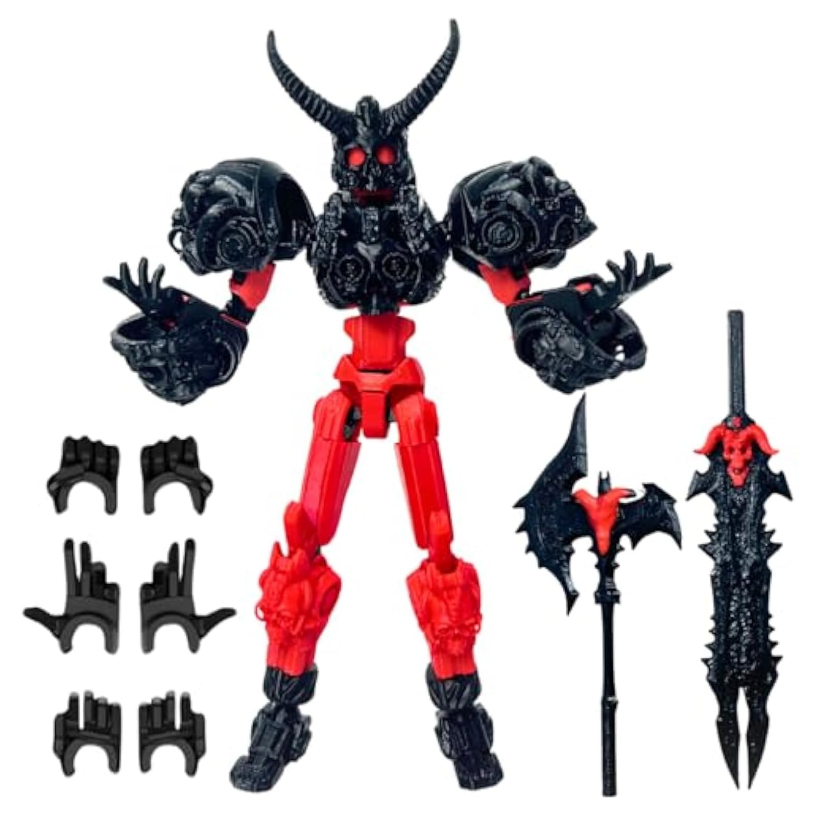 Titan 13 Action Figure – Fully Assembled 3D Printed T13 Robot, Multi-Jointed Movable Figure with Accessories, Full Articulation, Desktop Collectible for Game Lovers