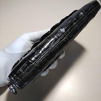 mucha カイマン鰐革 蛇腹 S取り尾背革 RF長財布 黒077788T Amazon.co.jp: カイマン鰐革 蛇腹 両面尾ヒレ二枚革 R F長財布