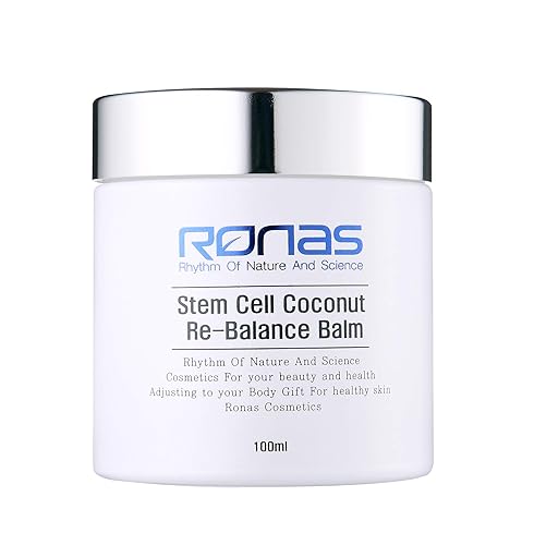 Ronas Bálsamo de reequilibrio de coco con células madre, crema antienvejecimiento, humectante para el rostro y el cuello, para mujeres, aceite de