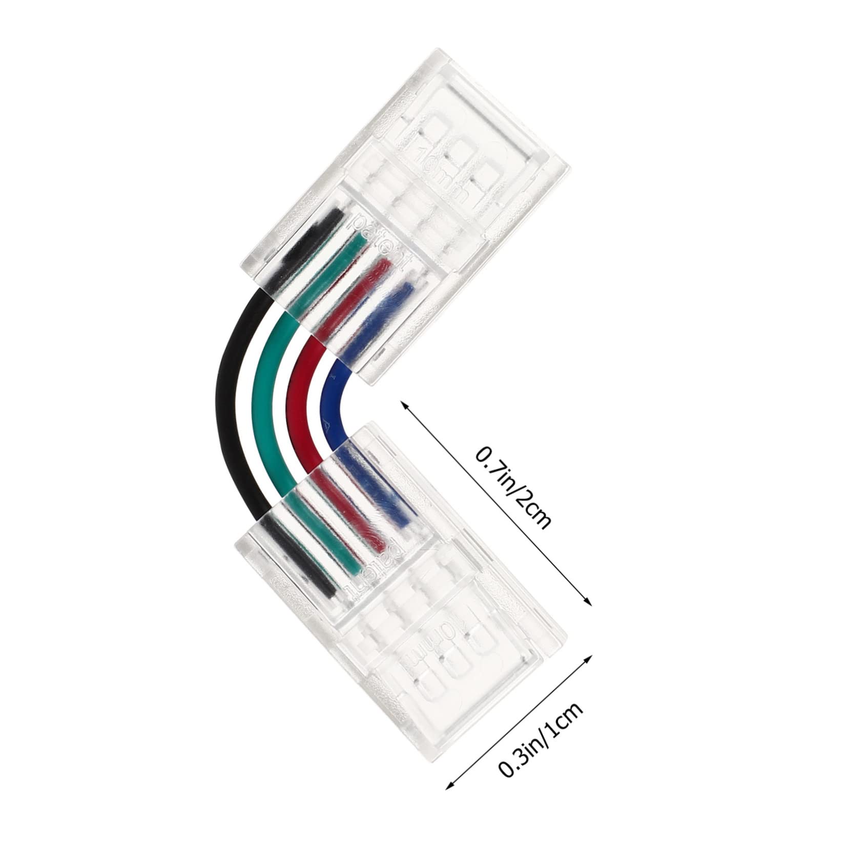 Amosfun 4 Sätze -anschlüsse Für Streifenlichter Lötfrei Leicht Kompakt Für 5050 Smd Rgb- -streifen 10 Stück * 4