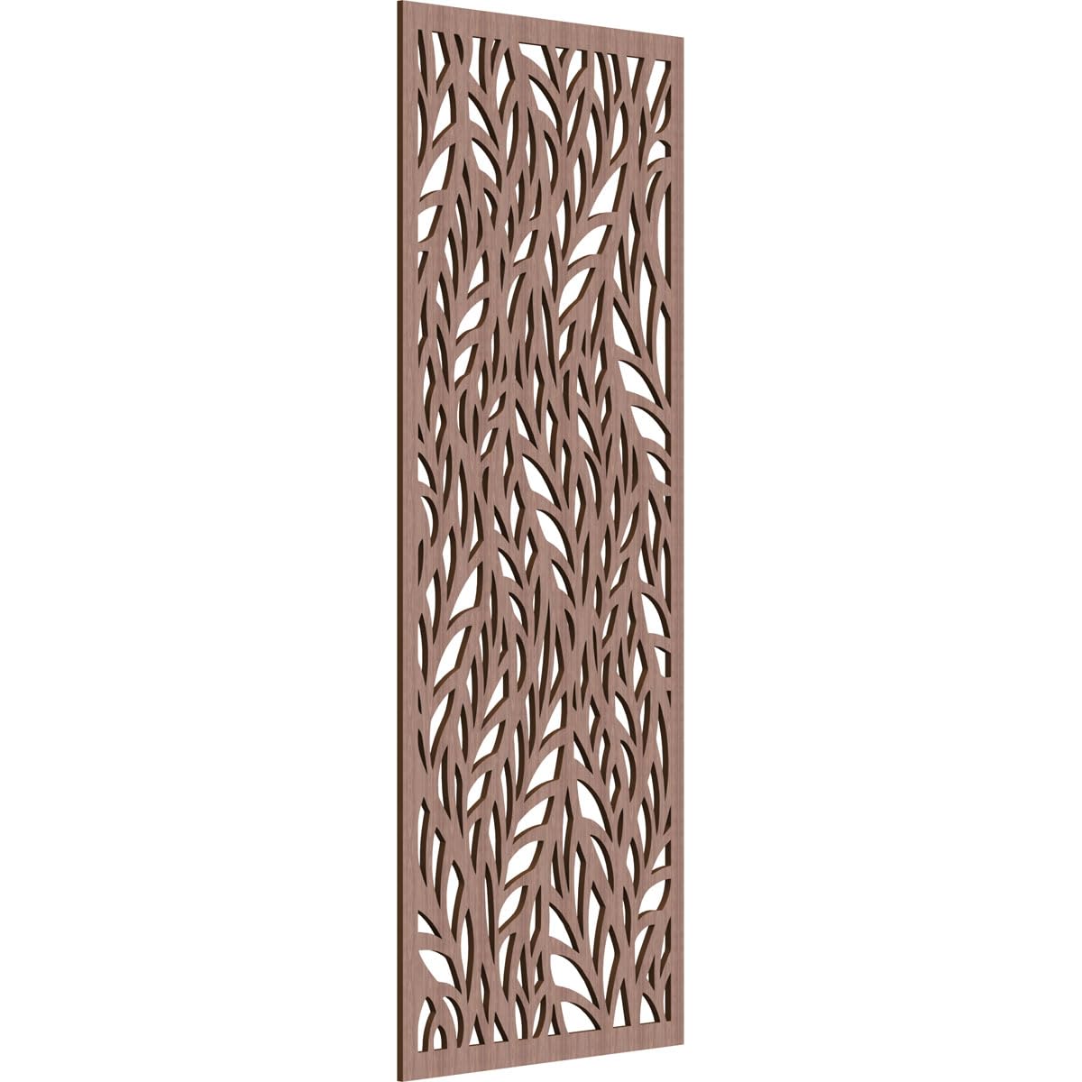 Ortonville Decorative Pierced Fretwork Wood Wall Panels, 25 3/8"W x 64 3/8"H x 3/8"T, Walnut