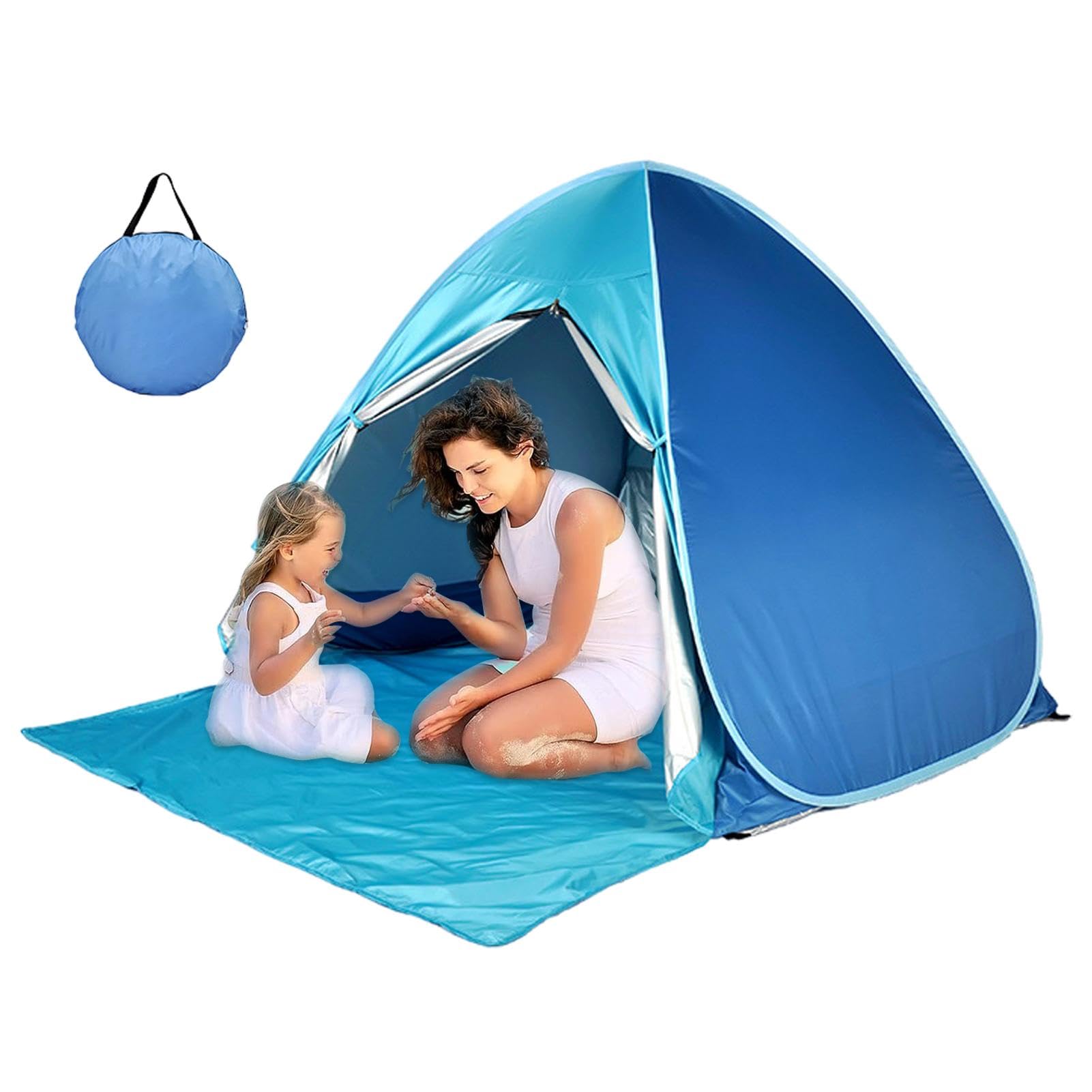 Tente UV de plage | Tente de pique-nique d'extérieur | Tente pare-soleil portable | Protection UV | Abri de plage avec fermeture éclair - Tente solaire portable pour la plage, tente de plage