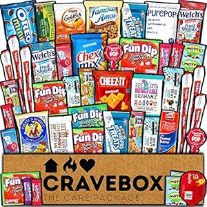 CRAVEBOX Valentines Day Snacks Box Variety Pack Care Package (45 Count) Treats Gift Basket Boxes Pack Adults Kids…
