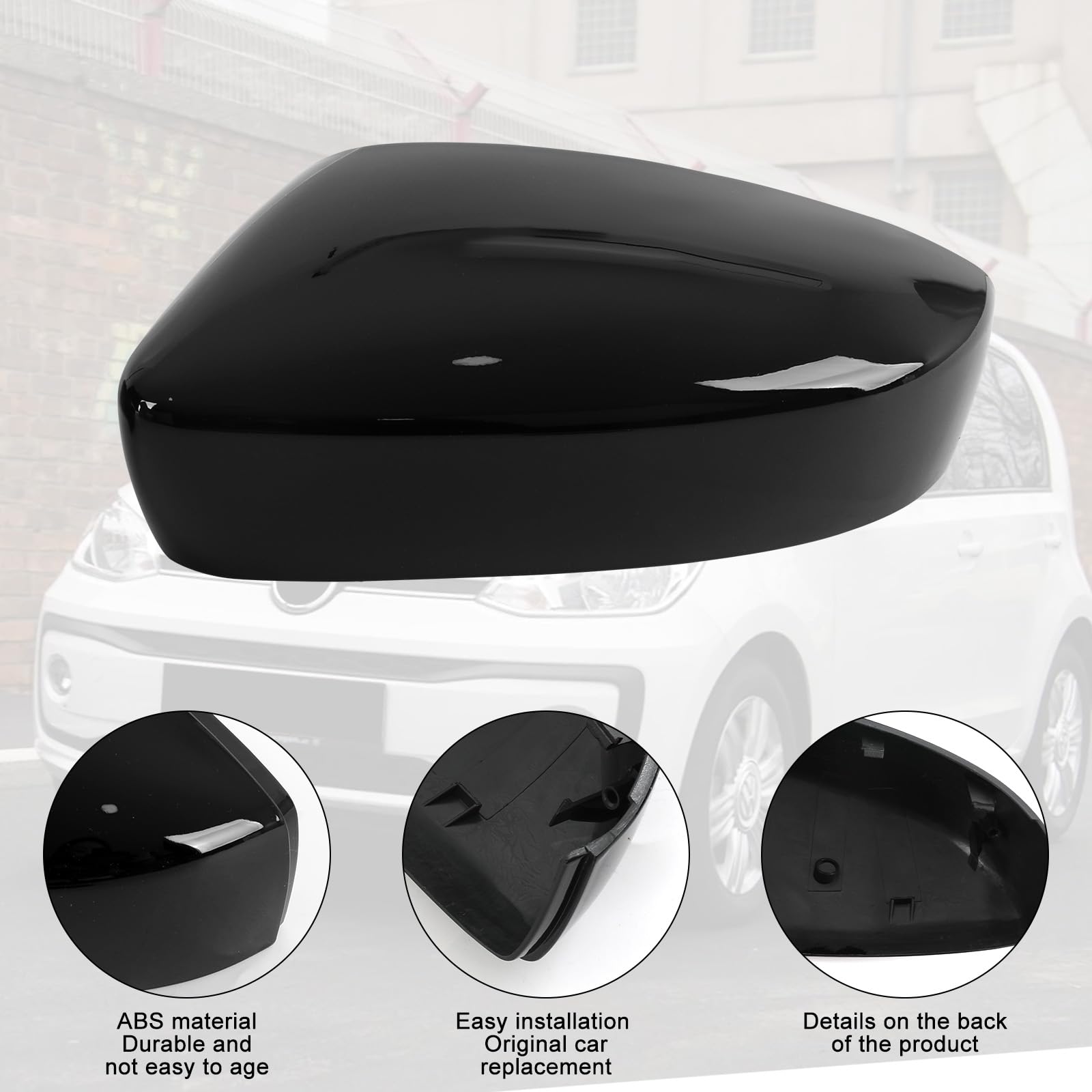 Cappuccio Dello Specchietto Retrovisore Sostituzione per VW UP/SEAT Mii//Skoda Citigo 2011-2024, Cappucci per Specchietti Retrovisori Cromati Copri Specchietto Retrovisore Automatico