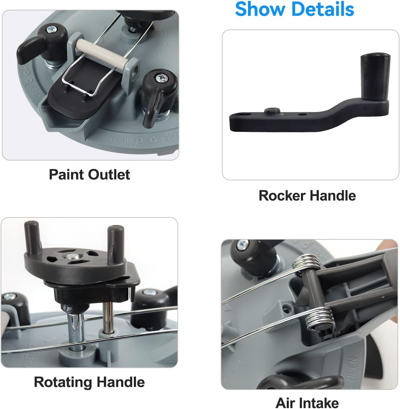 2 PCS 4L Mixing Mate Paint Lid Kit, Paint Can Pouring Spout with Better Sealing Effect, Universal Paint Shaker, for Stirring, Storing and Pouring