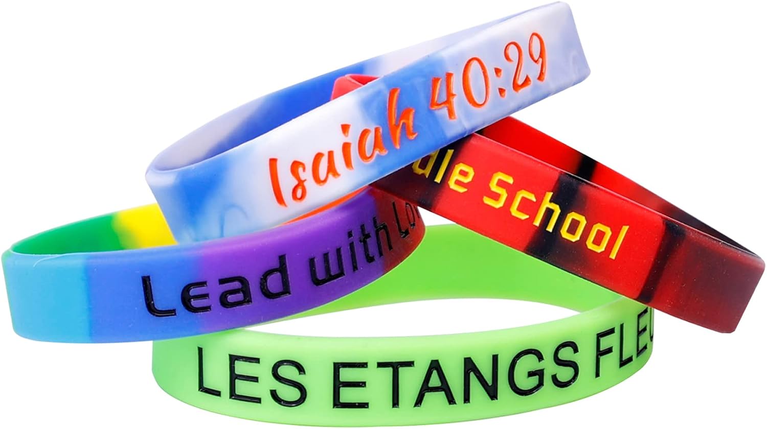 Custom Rubber Bracelet 1/10/30/50/100 ct Personalized Silicone Wristbands Customizable Debossed for Motivation, Events, Gifts, Promotions, Party, Awareness