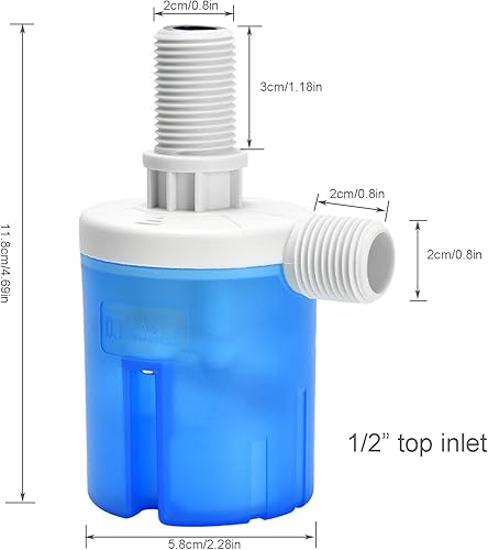 Miniatura 23 de Válvula de flotador 3/4 "entrada lateral macho válvula de control automático de nivel de agua para tanques, torres, piscinas, canales, acuarios