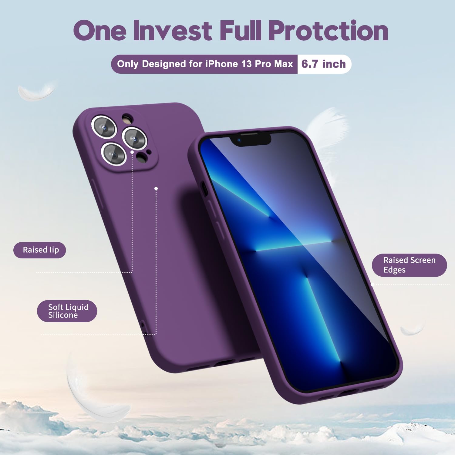oakxco for iPhone 16 Pro Max Case Liquid Silicone, Soft Rubber Gel Elegant Aesthetic Basic Simple Cover, Cute Thin Slim TPU Matte Solid Color Plain Smooth Case for Women Girl, Light Pink — view 507