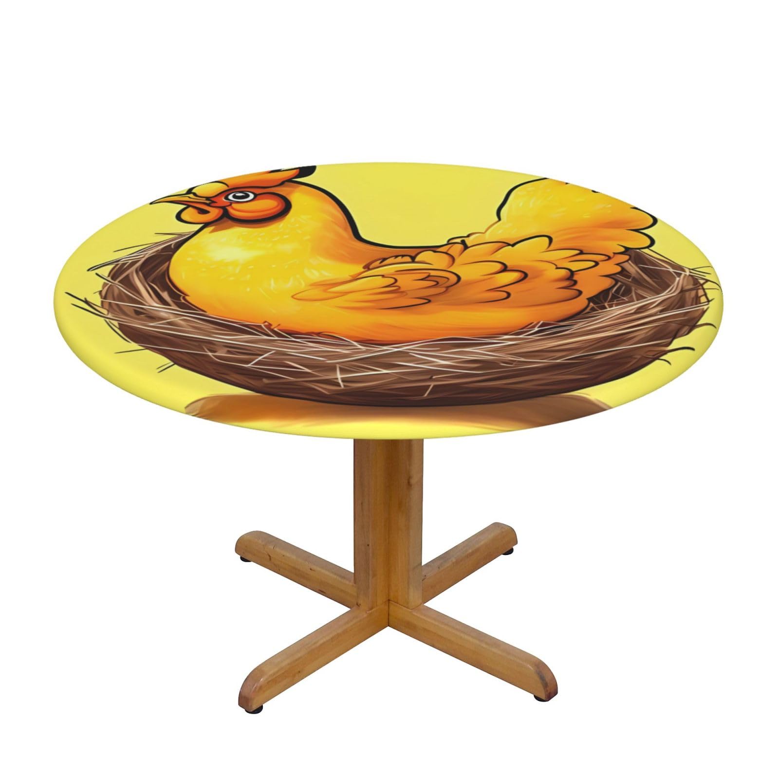 Nappe ronde imperméable élastique pour table de 101 à 127 cm de diamètre