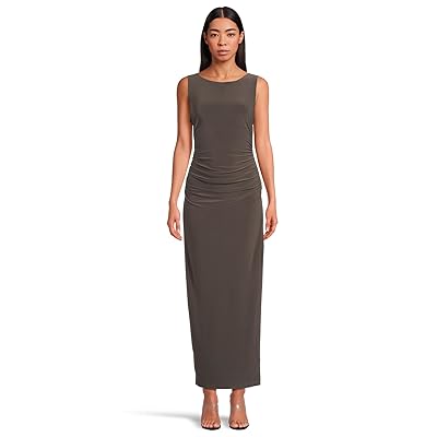 Norma Kamali Sleeveless Shirred Waist Gown Women