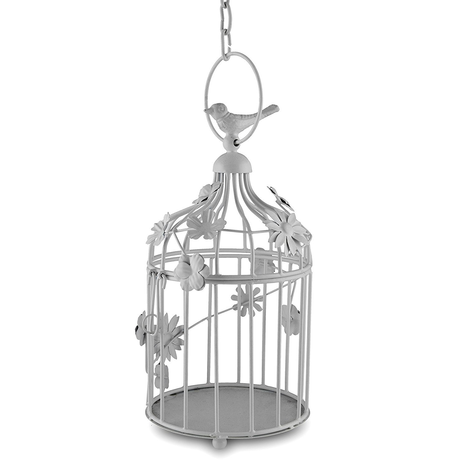 GIG Handicrafts Modern Style Iron Decorative Bird Cage Large with Hanging Chain Tabletop or Hanging Tea Light Holder Candle Holder Multiple Uses Living Room Entrance Garden Perfect