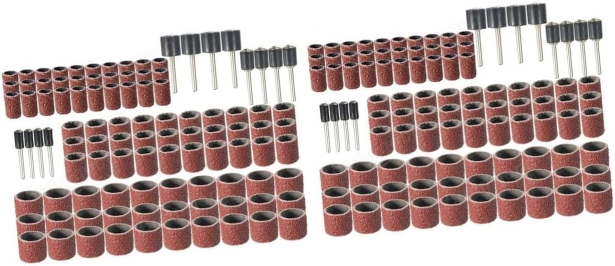HOMSFOU 204pcs Sanding Drum Kit Band Mandrel Grit Sanding Drum for Nail Drill Bits Accessories