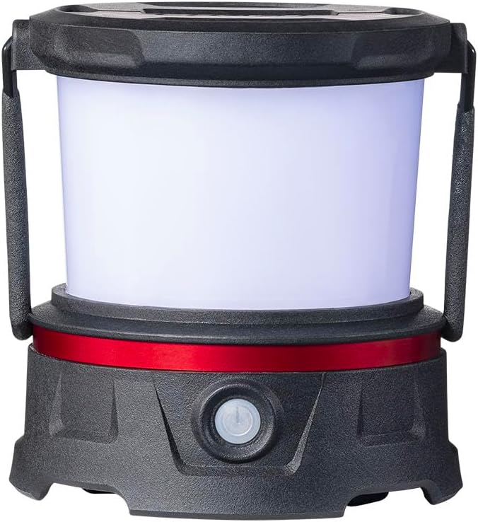 Coast EAL10R 500 Lumen Rechargeable Camping Lantern - 72Hr Runtime, 6 Modes, Red Flash, Carabiner, Diffuser