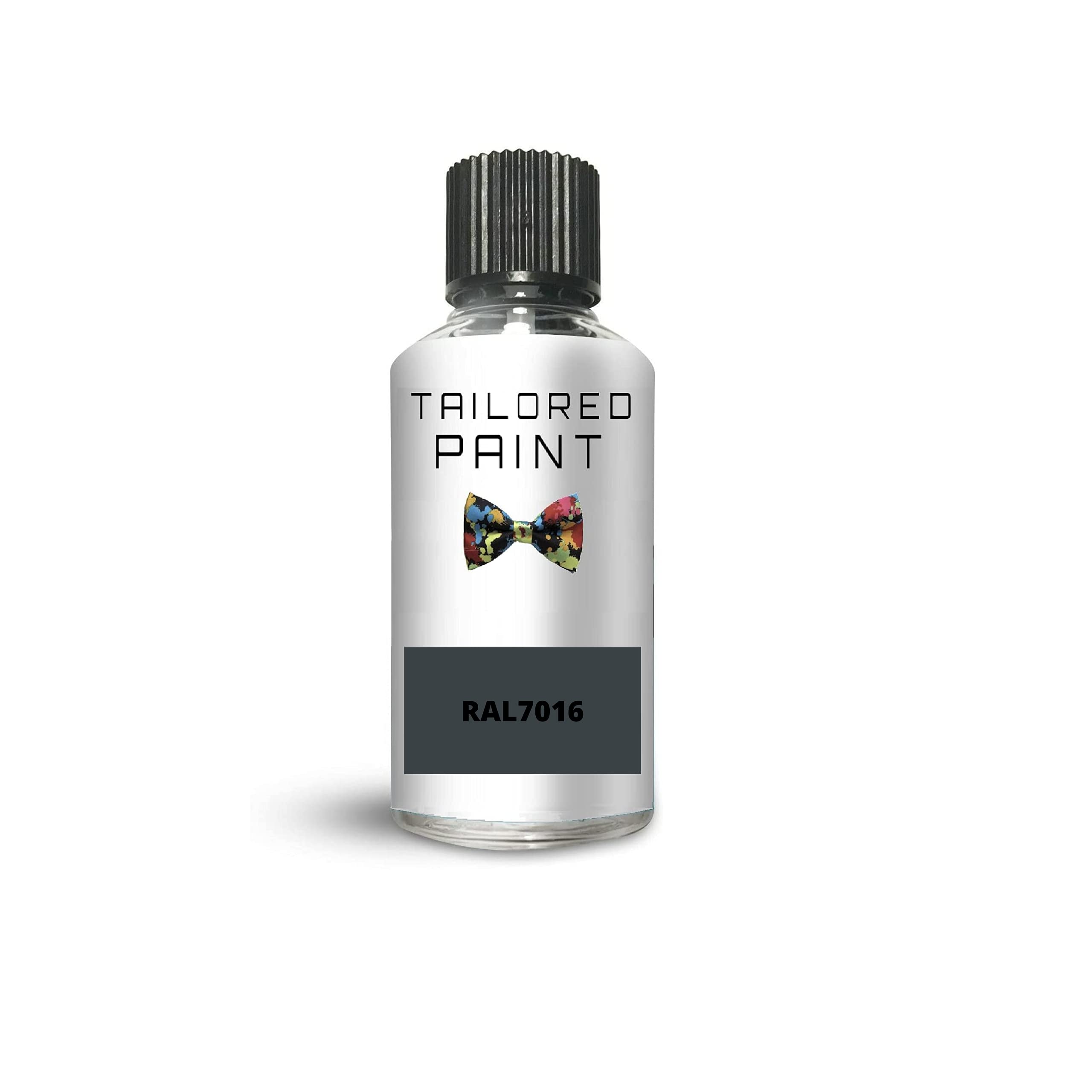 RAL7016 Anthracite Grey Matt Touch Up Paint with Brush Matt Paint for Wood, Metal, Plastic, PVC, UPVC, Fascia Soffit Furniture Boards - Indoor & Outdoor