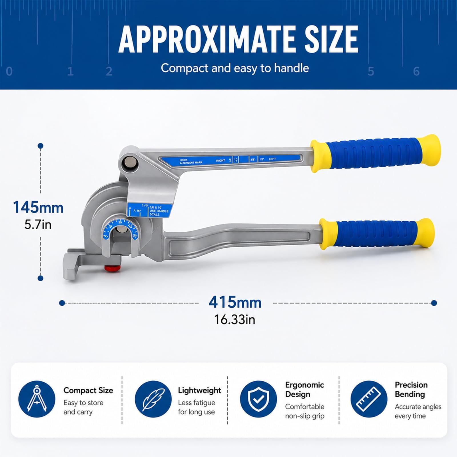 herramienta para doblar tubos con trinquete de 1/4", 3/8", 1/2"