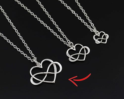 Miniatura 5 de Unbiological Mother & Child Gift  Sterling Silver  Infinity Heart Necklace  Keepsake Jewelry  Adoption Gotcha Day Gifts for Women Girls  Daughter