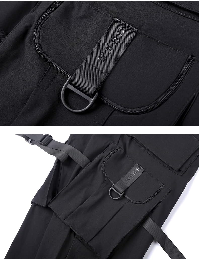 DUDHUH Cargo Pants for Men Techwear Hip Hop Harem Pants Streetwear Fashion Men’s Tactical Track Jogger Pants - Image 3