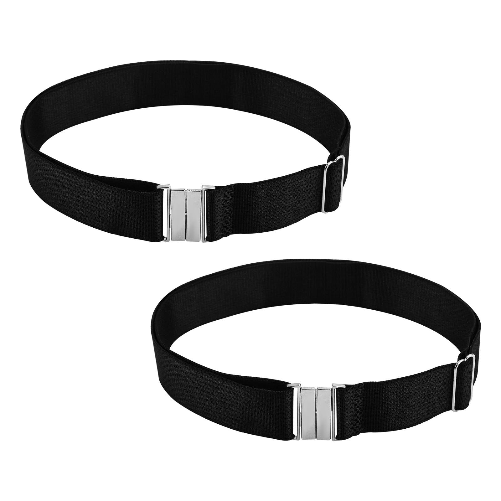 2pcs Thigh Garters for Women, Adjustable Thigh Garter Belts Plus Size High Elastic Fastening Leg Garters for Thigh Leg Harness Belts for Women Black