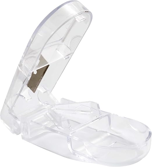 Pill Splitter with Double Beveled Cutting Blade Pill Cutter for Small
