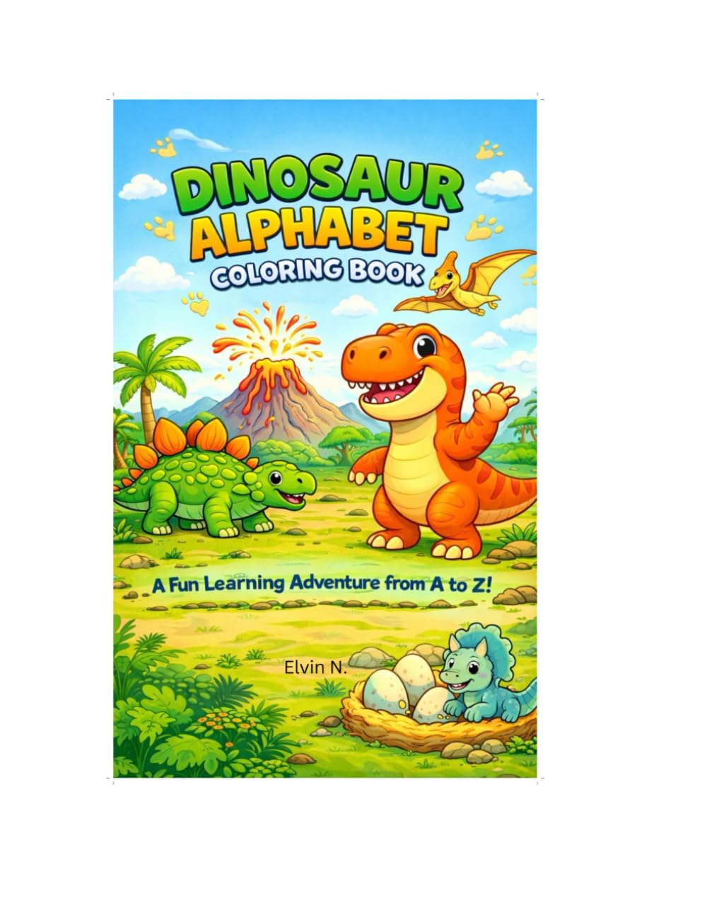 Dinosaur Alphabet Coloring Book