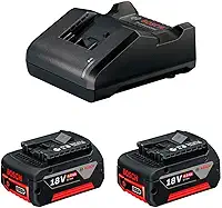 Bosch Kit 2 baterias GBA 18V 4,0Ah e Carregador GAL 18V-20 Bivolt