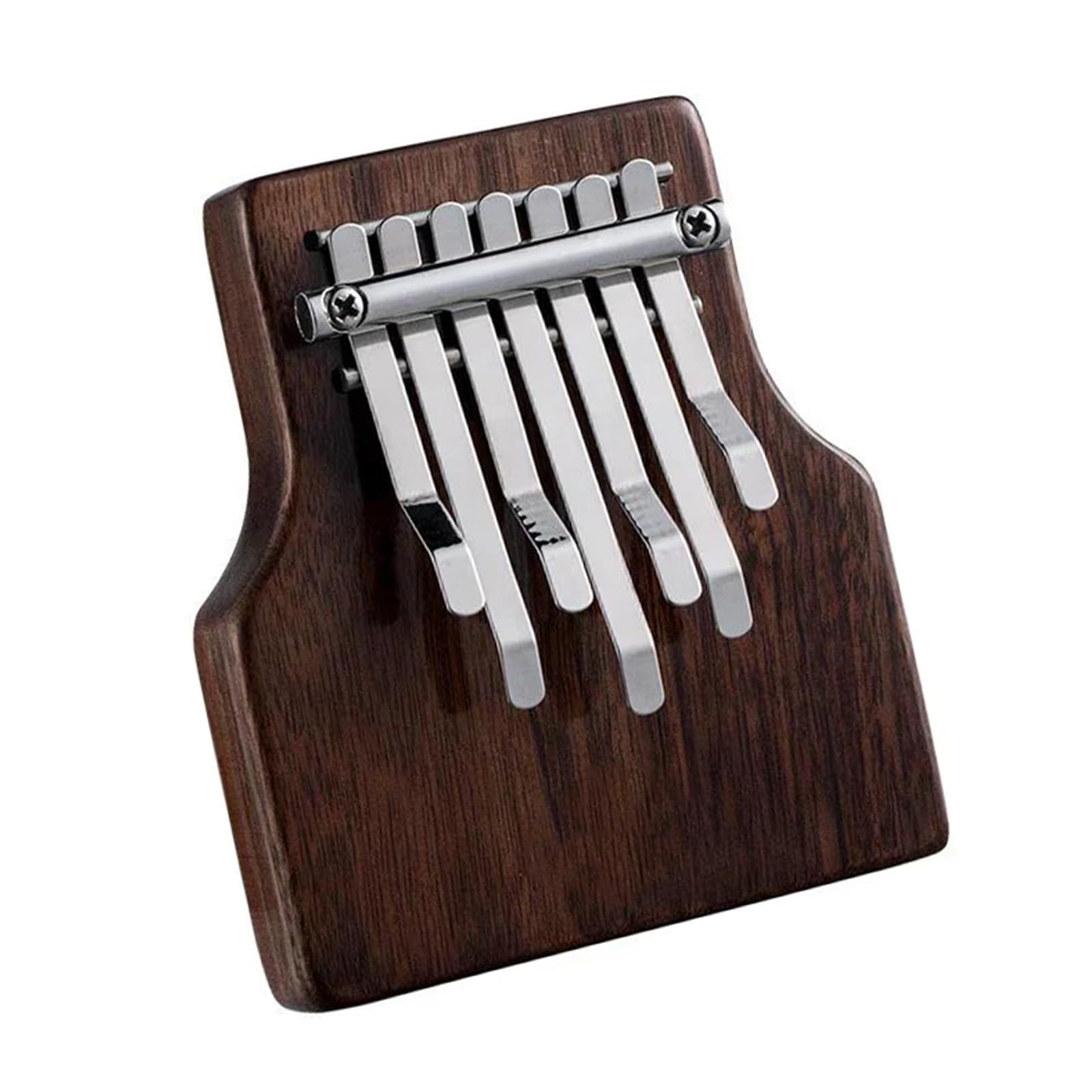 Mini Kalimba De 7 Teclas Con Base De Madera De Nogal Amplia Gama Adecuada Para Principiantes