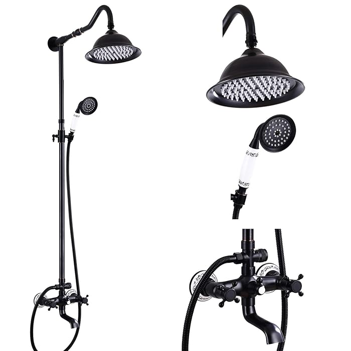 Buy Shower Faucet Set Complate Oil Rubbed Bronzed Shower System 8 Rain