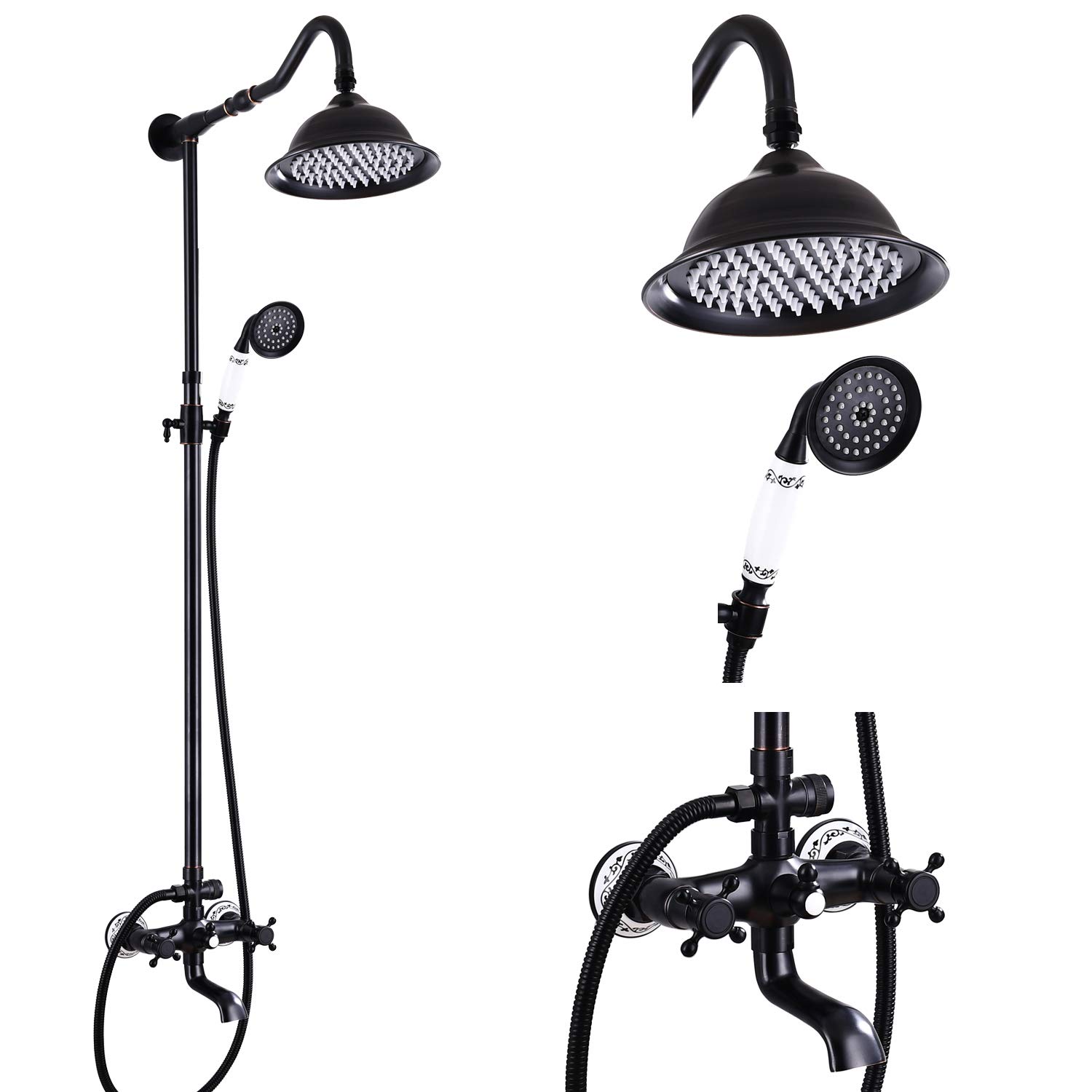 Buy Shower Faucet Set Complate Oil Rubbed Bronzed Shower System 8 Rain