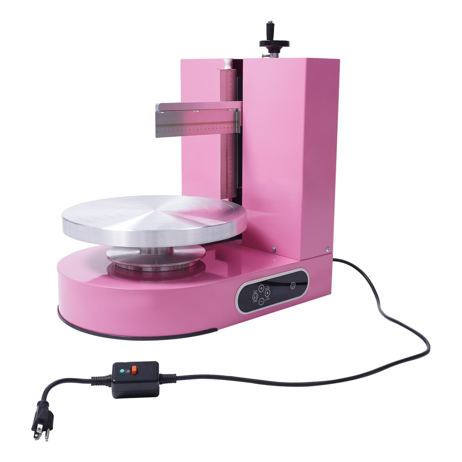 Máquina para Extender Crema y Untar Pasteles, máquina para Decorar y Cubrir Pasteles, alisador de Crema para Pasteles de 4 a 12 Pulgadas, máquinas para Untar Mantequilla (Estilo 01 Rosa).