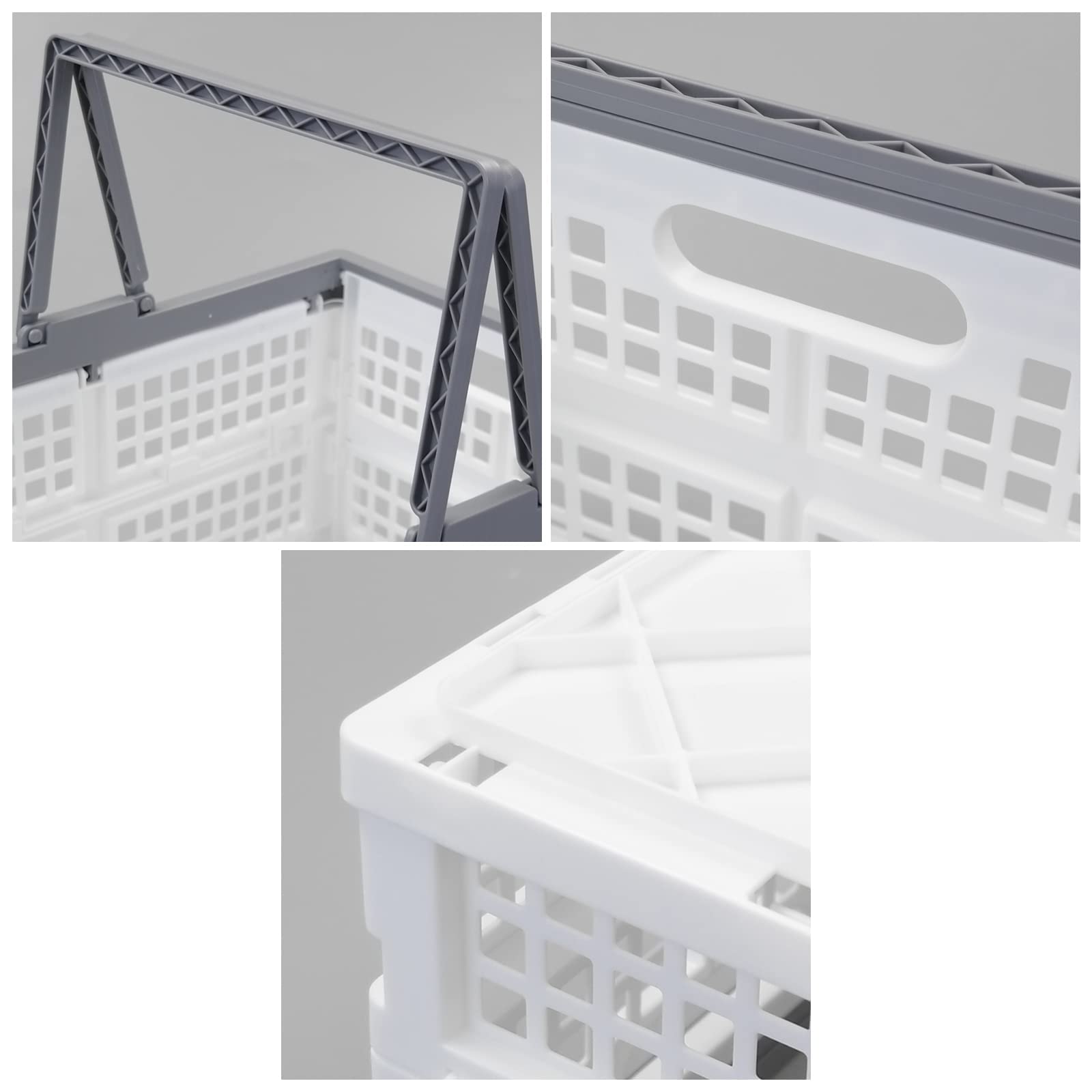 Lot de 2 Caisses en Plastique Pliables, Caisse Empilable Pliable