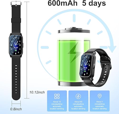 Miniatura 7 de Fall Detection Smart Watch for Seniors with GPS Tracking, SOS Alert & HD Video Call, Waterproof Fitness Tracker for Dementia/Alzheimer’s, 4G Safety