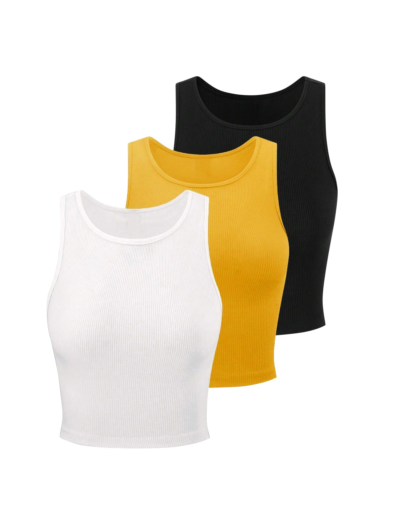 Toochki Tops for Women Crop Top for Women's Tank Activewear Tee Sports Western Casual Cotton Camisole Pack of 3 Combo