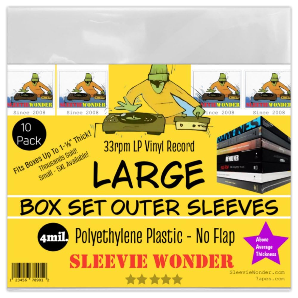 Amazon.com: 10 Large Box Set Outer Sleeves No Flap (x10) 4mil