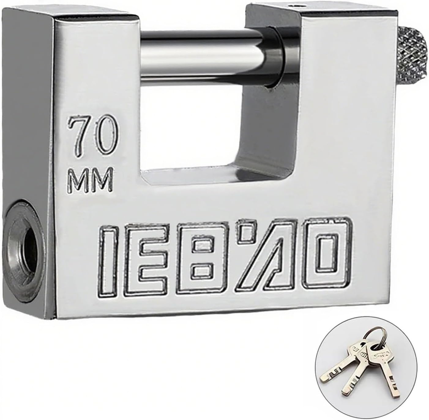 Heavy Duty Lock for Shipping Container, Secure Outdoor Lock Perfect for Sheds, Toolboxes, Fences, Gates and More,Resist Cutting Padlock with 3 Key (70mm)