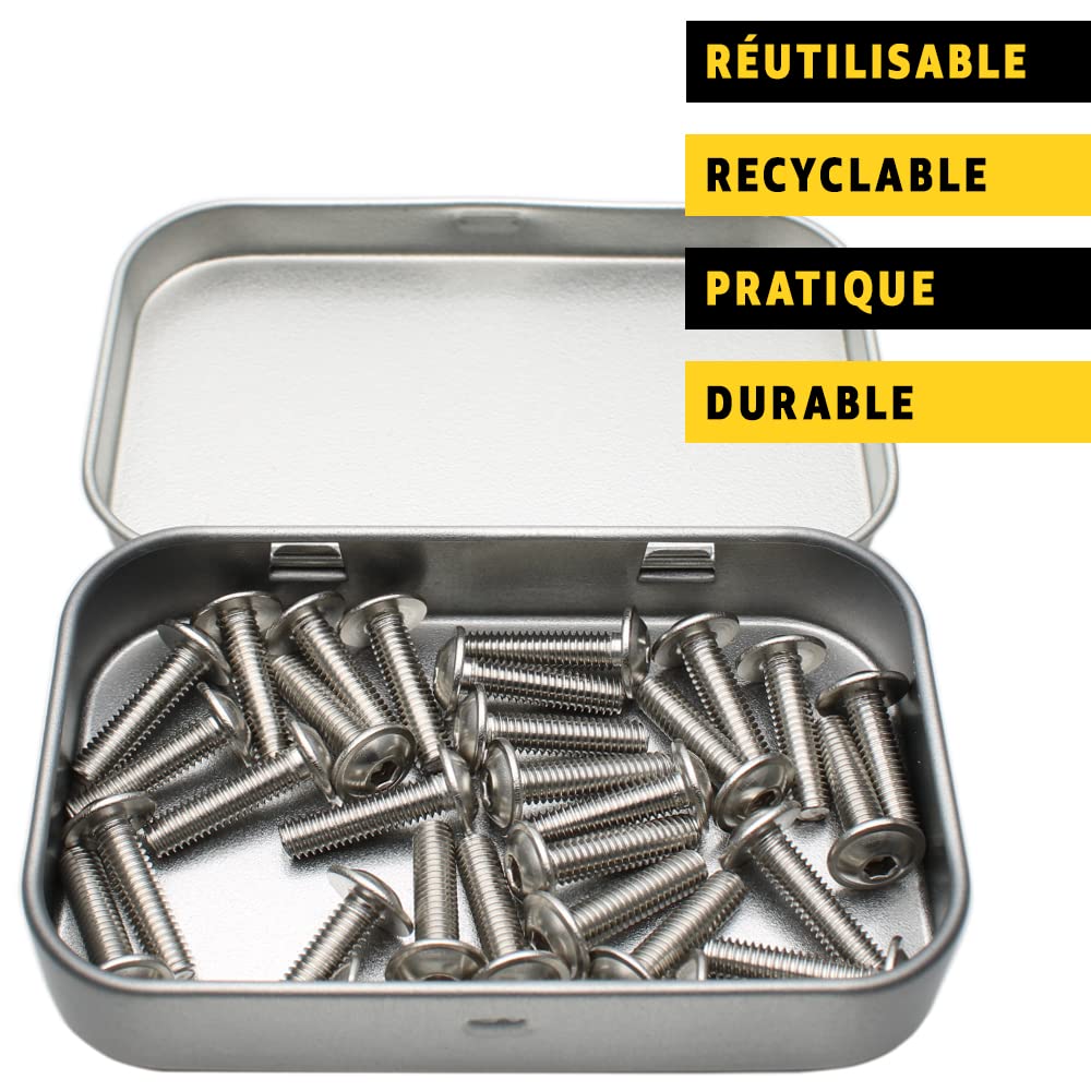 ORANXIN M4 X 16mm 100 Pcs Bulloni A Testa Svasata Acciaio Inossidabile 304 Esagonale Tappo Presa Vite Testa Piatta Bulloni A Brugola Viti A Macchina - Foto 7